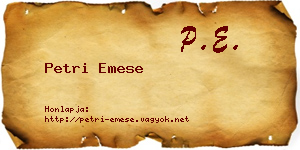 Petri Emese névjegykártya